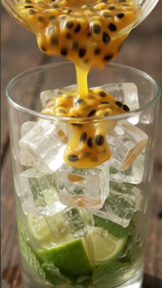 Sugar-Free Passionfruit Mojito Mocktail